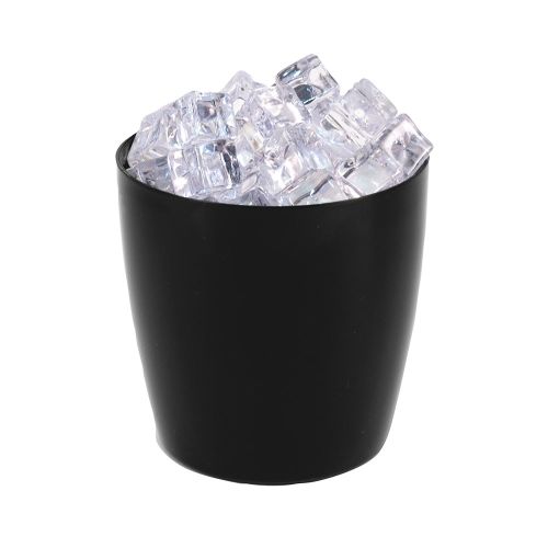 Essential 3 Quart Round Ice Bucket without Handles, Black